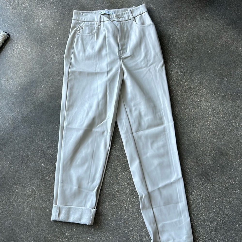 Leather Pants (beige)